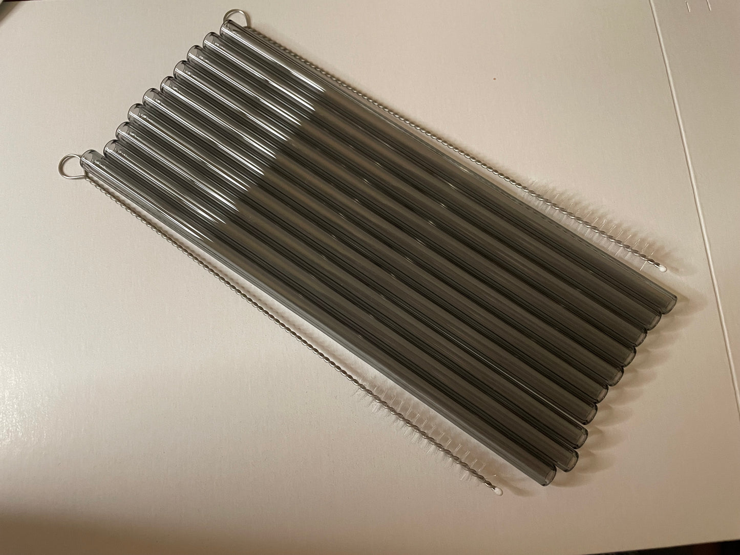 Gray Glass Straw