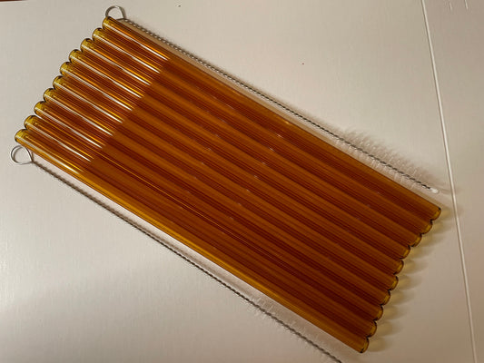 Amber Glass Straws