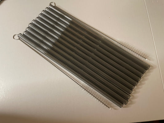 Gray Glass Straw
