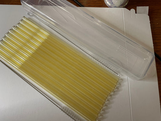 Yellow Glass Straw
