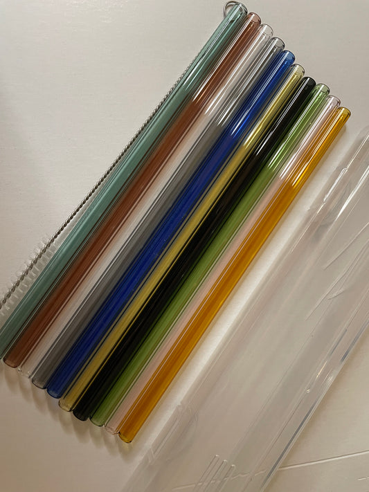 Multi Color Glass Straw