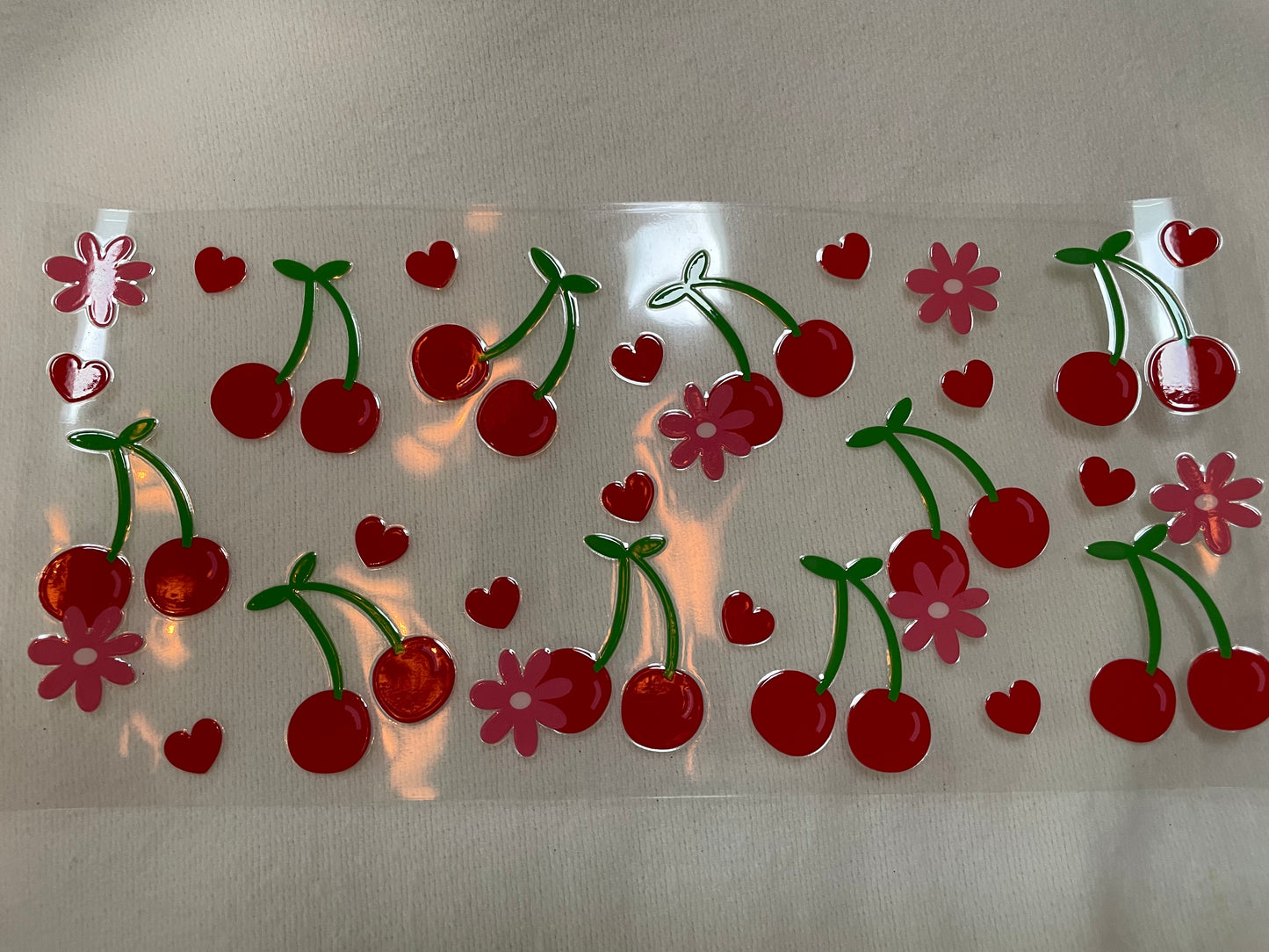 cherries and flowers