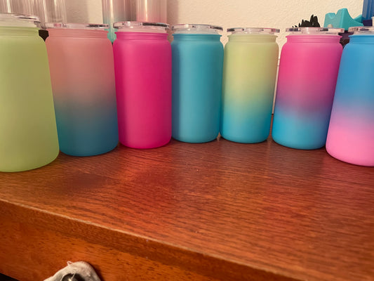 Plastic solid color and ombre tumblers