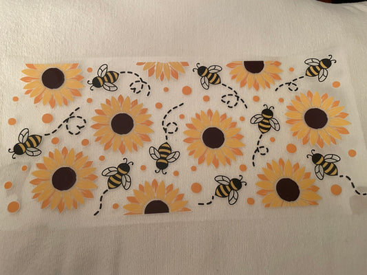 sunflowers and bees