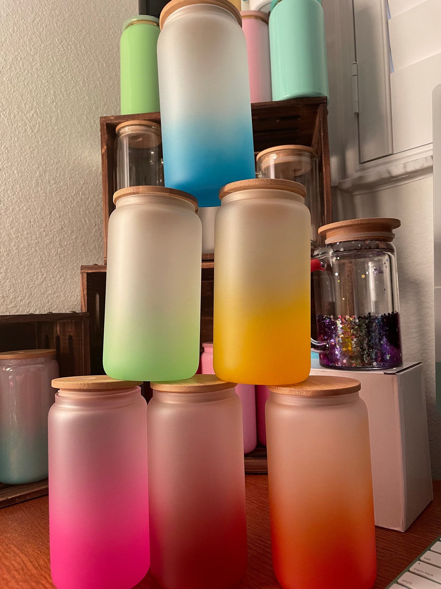 Ombre Jelly Jars